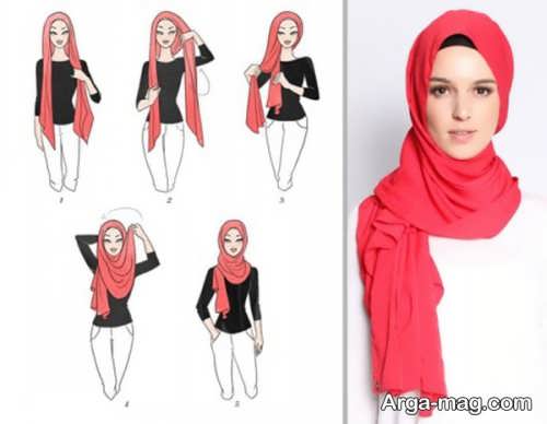 بستن شال با روش عربی 