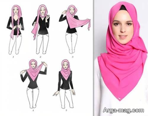 آموزش بستن شال عربی با 26 روش مختلف 