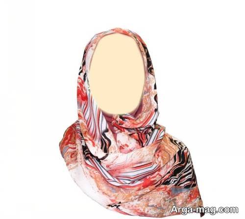 بستن شال طرح دار به سبک عربی 