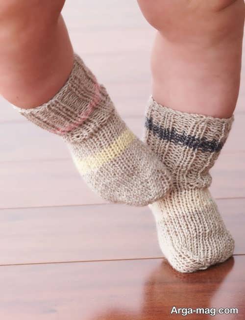 مدل جوراب بافتنی ساده