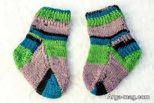 جوراب رنگی بافتنی