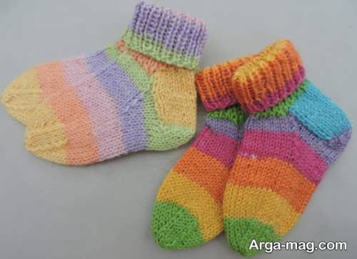 جوراب رنگی بافتنی