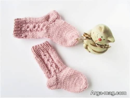 جوراب بافتنی ساده