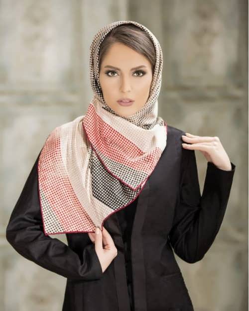 بستن شال طرح دار