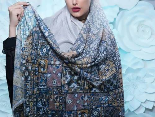 ایده هایی برای بستن شال طرح دار