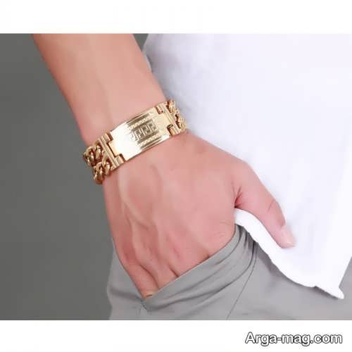 مدل دستبند پهن و طلا مردانه 