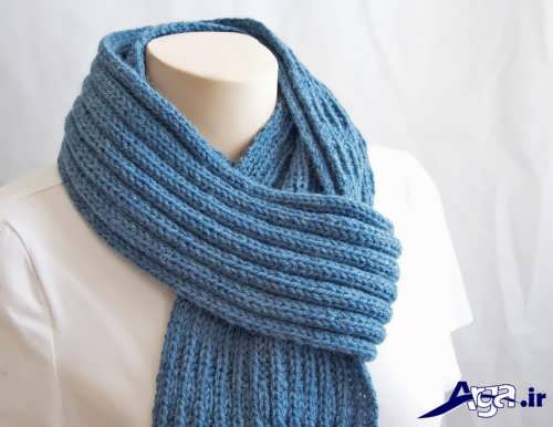 شال گردن بافتنی با طرح ساده