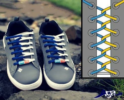 مدل زیبا و متفاوت بستن بند کفش