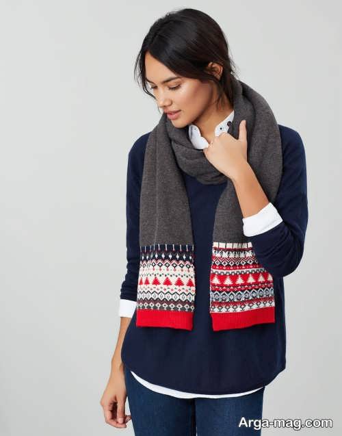 شال گردن دو رنگ