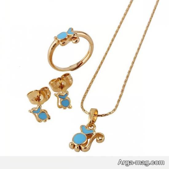 ست زیور آلات طلا بچه گانه 