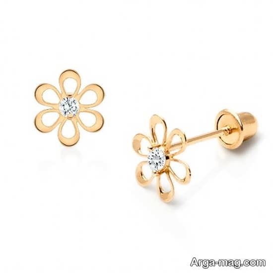 گوشواره ساده و شیک بچه گانه 