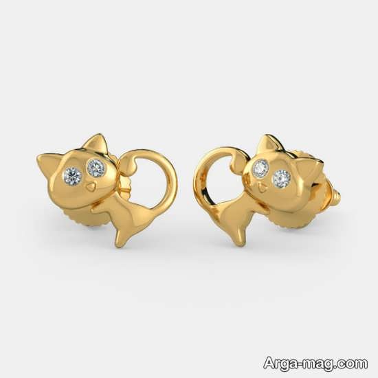 مدل گوشواره طلا بچه گانه زیبا 