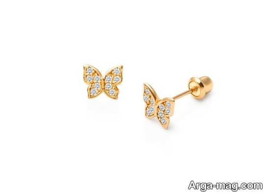 مدل گوشواره طلا مخصوص نوزاد 