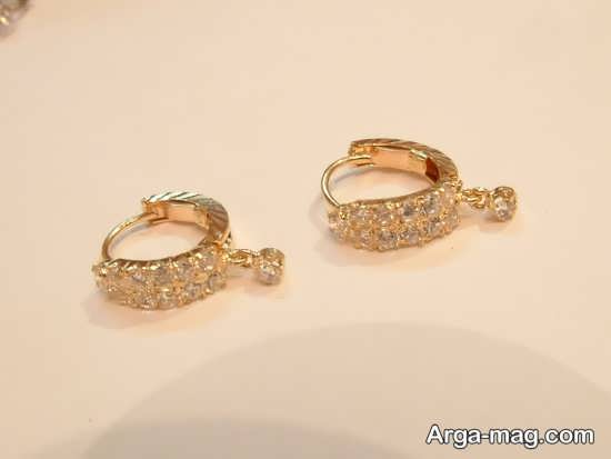 گوشواره بچه گانه نگین دار 