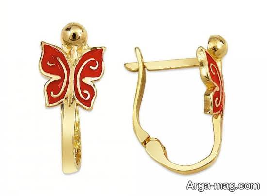 طرح به روز گوشواره طلا بچه گانه 