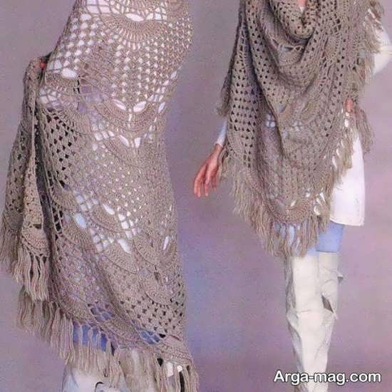 ایده جذاب بافت شال سه گوش