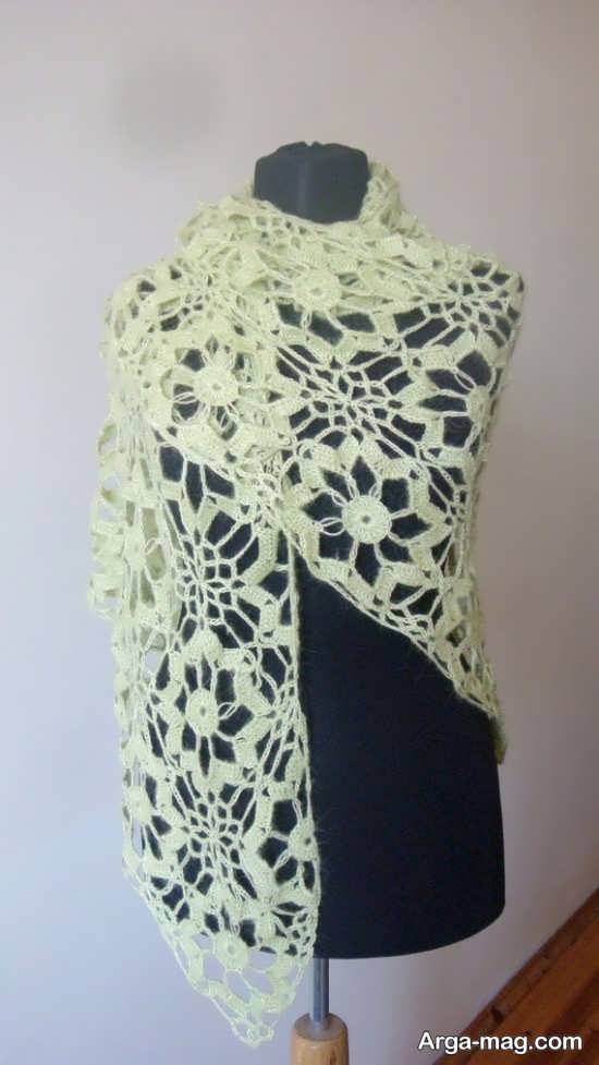 شال قلاب بافی تزیینی