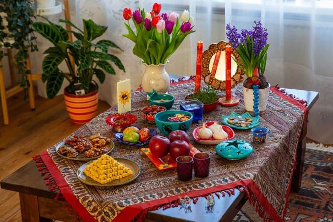ایده های چیدن سفره هفت سین ایده های چیدن سفره هفت سین
