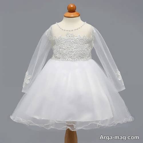 لباس عروس آستین دار کودک 