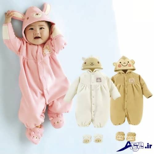 لباس نوزاد سرهمی با طرح های زیبا و جدید