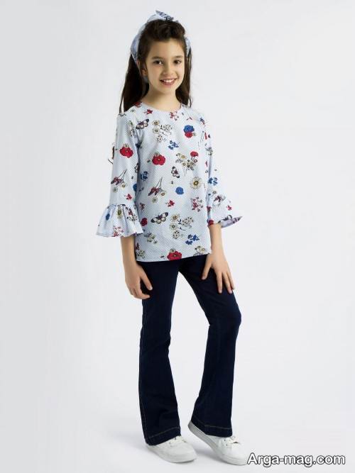 بلوز شلوار طرح دار برای کودک
