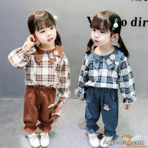بلوز و شلوار دخترانه طرح دار