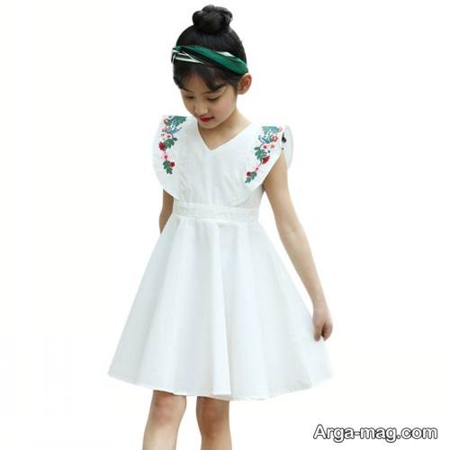 لباس سفید بچه کانه 