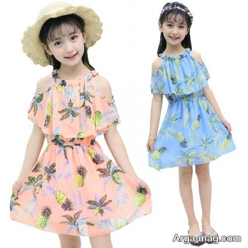 پیراهن طرح دار برای کودکان دختر