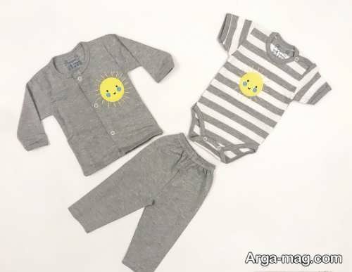 مدل لباس خاکستری برای نوزاد 