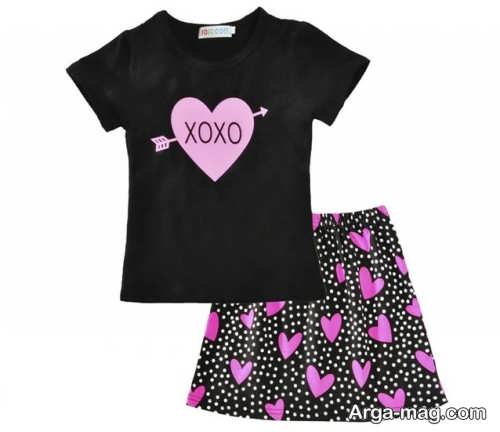 مدل تیشرت و دامن بچه گانه