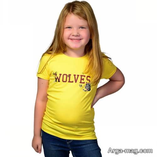 مدل تیشرت زرد بچه گانه 