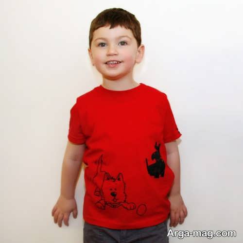 مدل تیشرت بچه گانه قرمز 