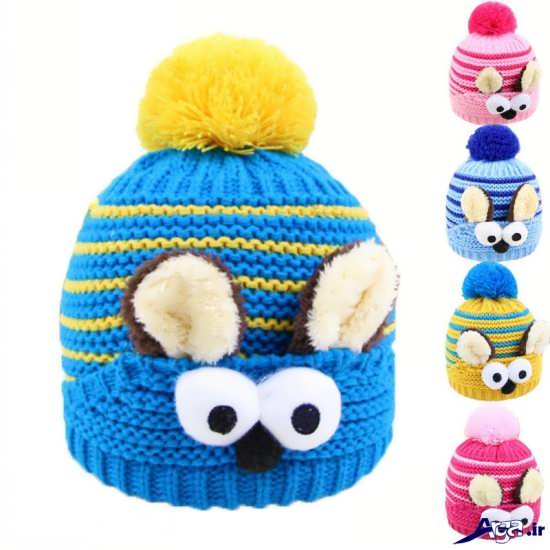 انواع کلاه بافتنی زیبای بچگانه