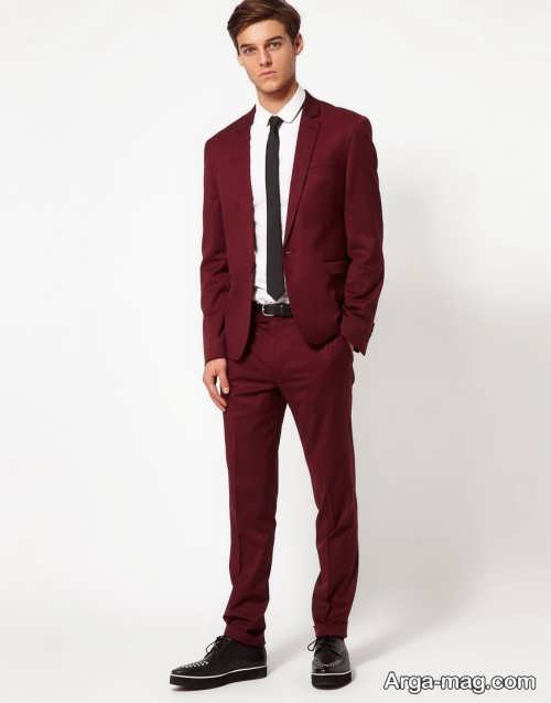 مدل کت و شلوار زرشکی 