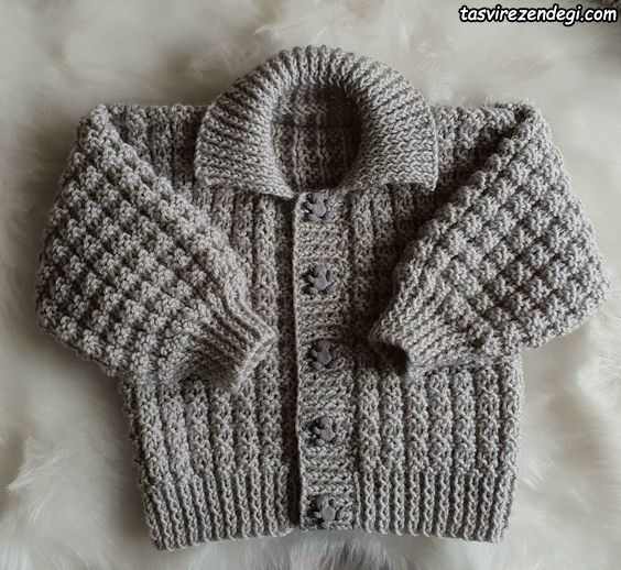 ژاکت بافتنی پسرانه میل بافی
