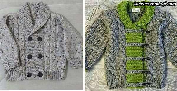 ژاکت بافتنی پسرانه میل بافی