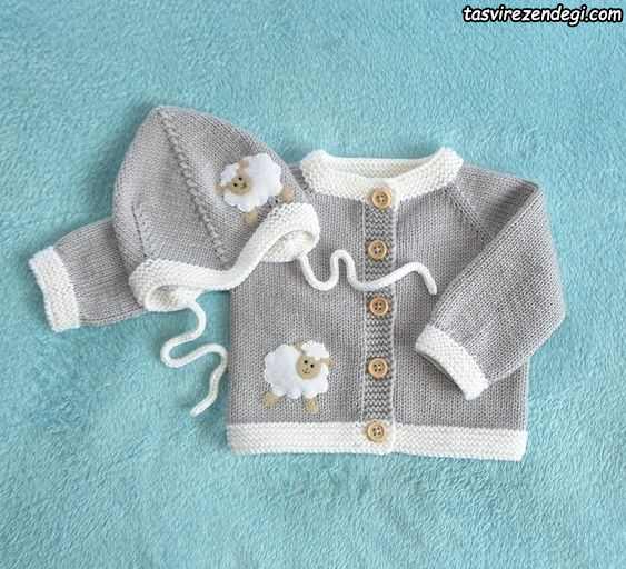 ژاکت بافتنی پسرانه قلاب بافی