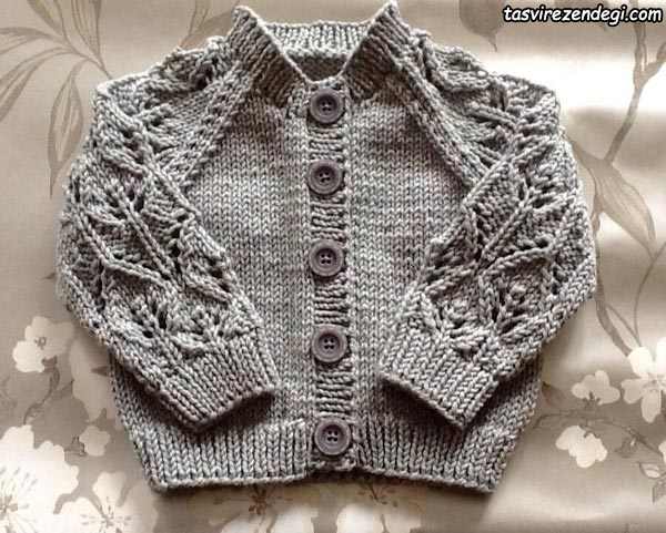 ژاکت بافتنی پسرانه میل بافی