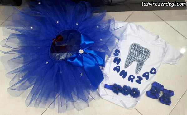 ست لباس جشن دندونی با دامن توتو