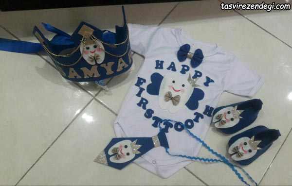 ست لباس جشن دندونی پسرانه