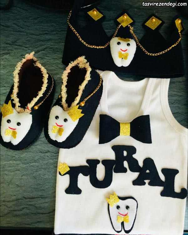 ست لباس جشن دندونی پسرانه