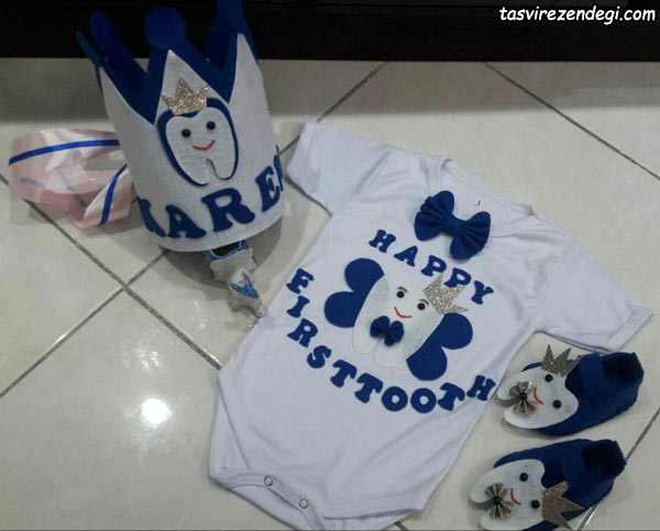 ست لباس جشن دندونی پسرانه