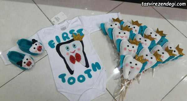 ست لباس جشن دندونی پسرانه