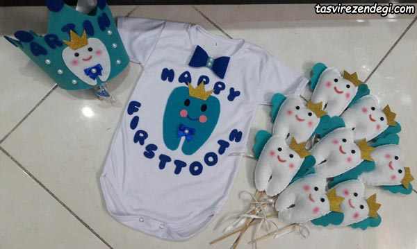 ست لباس جشن دندونی پسرانه