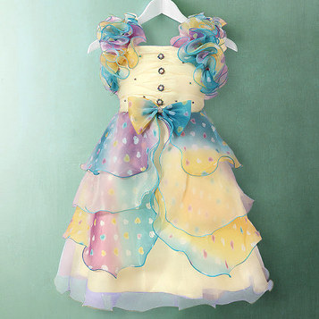 پیراهن مجلسی بچه گانه 2015 - پیراهن حریر