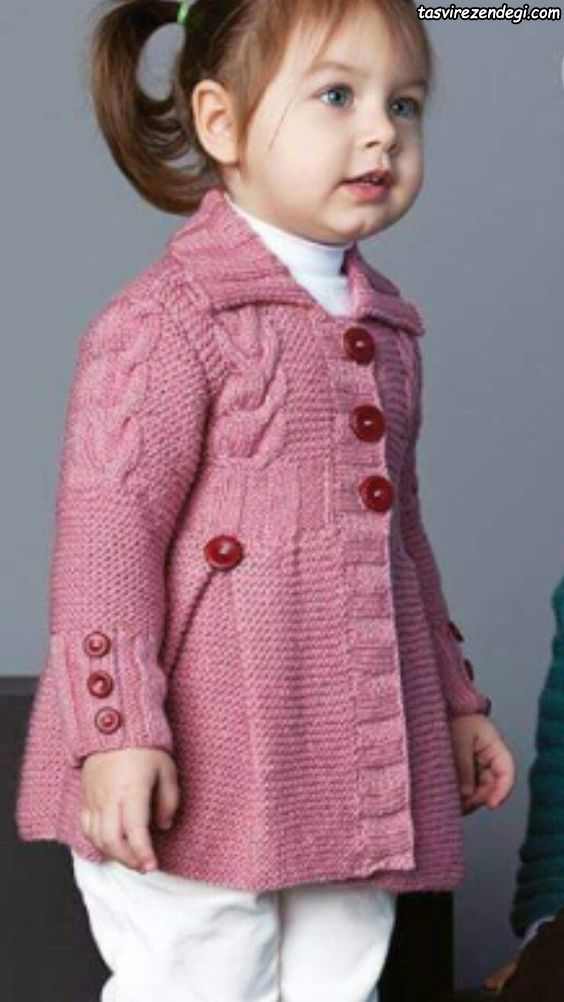 Girls Knitwear 12 - مدل ژاکت بافتنی دخترانه امسال + پالتو، کلاه ، دستکش و هدبند