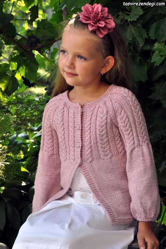 Girls Knitwear 14 - مدل ژاکت بافتنی دخترانه امسال + پالتو، کلاه ، دستکش و هدبند