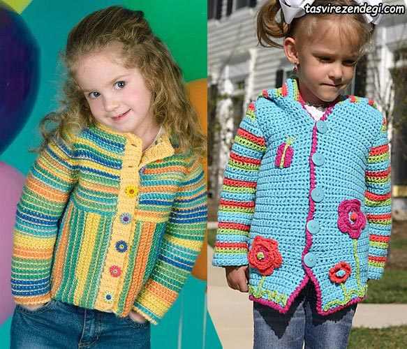 Girls Knitwear 6 - مدل ژاکت بافتنی دخترانه امسال + پالتو، کلاه ، دستکش و هدبند