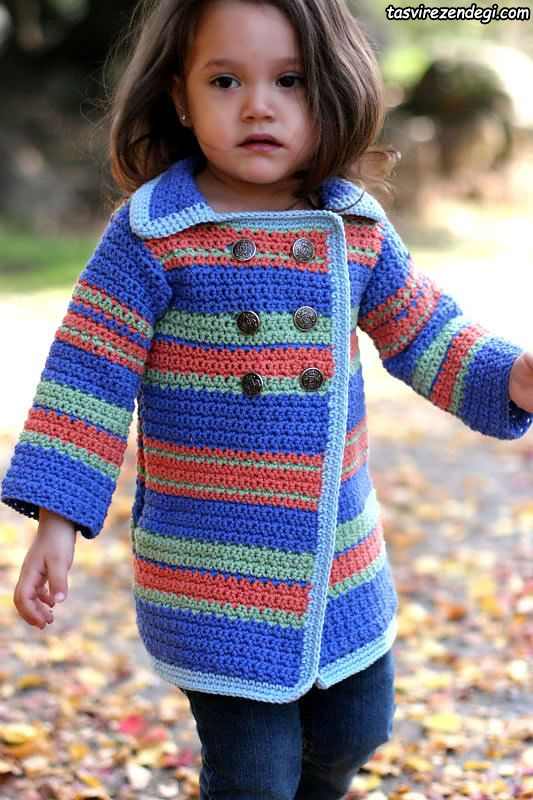 پالتو بافتنی دخترانه