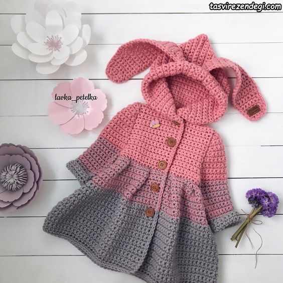 پالتو بافتنی دخترانه